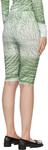 Зеленые шорты trompe l'œil MM6 Maison Margiela - фото 3