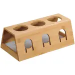 Держатель для бутылок KESPER с поддоном для 3 бутылок, изготовлен из бамбука, сертифицированного FSC, цвет natur/weiß - фото