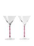 Набор из двух бокалов для мартини Bamboo La Doublej, розовый - фото