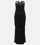 Платье-бюстье с кружевной отделкой Dolce&Gabbana, черный - фото