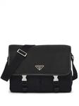 Prada сумка через плечо Re-Nylon с логотипом, черный - фото