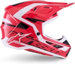 Шлем Alpinestars S-M7 Deed, ECE06/DOT, Red/Black/White Glossy - фото