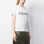 CELINE Хлопковая футболка White/Black - фото 10