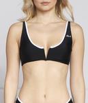 Купальный топ Karl Lagerfeld с подписью, черный - фото