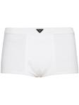 Prada logo-plaque boxer shorts, белый - фото
