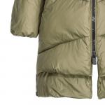 PINKO Стеганое пальто с капюшоном, Light Green - фото 7