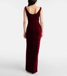 Бархатное платье Roland Mouret, Dark Red - фото 3