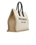 Сумка-тоут Saint Laurent Rive Gauche Tote, цвет Off White & Black - фото 3