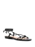 Сандалии с узлами GANNI, черный - фото 2