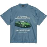 Футболка Oversized X Automobili Lamborghini Balenciaga, синий - фото 2