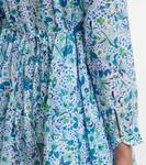 Мини-платье с цветочным принтом Poupette St Barth, Blue Monaco - фото 5