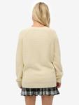 Свободный ребристый вязаный джемпер Superdry, Natural White - фото 2