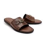 Шлепанцы мужские коричневый Brounvanm - фото 6