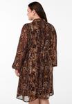 Платье Zizzi KNIELANGES MIT TIERMUSTER, Brown Snake Aop/Brown - фото 3