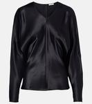 Топ из сатина Gemma Fforme, Black - фото