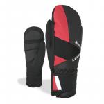 Детские лыжные перчатки Level, черный/красный - фото