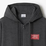 Худи с принтом логотипа Hove Burberry, темно-серый - фото 11