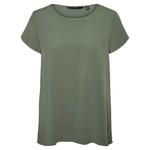 Футболка Vero Moda Becca Plain, зеленый - фото 3