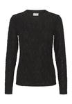 Топ Kaffe Long sleeved top, Black Deep/Mottled Black - фото 5