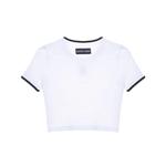 Топ Moon logo рифленый кроп Marine Serre, белый - фото 2