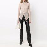 Acne Studios Женский облегающий свитер FW21, бежевый - фото 4