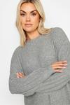 Платье джемпер в рубчик Yours Curve, серый - фото 4
