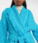 Хлопковый кардиган Цветущие цветы Alanui, синий - фото 4