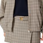 Мини-юбка Checked MIU MIU, коричневый - фото 7