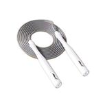 Материал ручек скакалка ABS Материал троса PVC Детская 2,8 м LINING, белый - фото 4