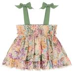 Zimmermann Девочки Акварельный Цветочный Halliday Сборчатый Топ, мультиколор - фото