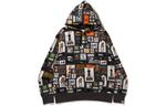 BAPE Multi Label Свободный крой пуловер с капюшоном A Bathing Ape, коричневый - фото 2