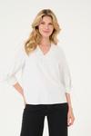 Блузка с коротким рукавом Kaffe Blouse Tara, белый - фото 2