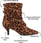 Ботинки Journee Women's Comfort Foam Jo Booties Journee Collection, Leopard - фото 2