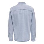 Рубашка с длинным рукавом Only & Sons Benny Reg Chambray, синий - фото 4