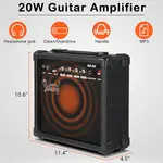 Glarry Электрогитара GST с хамбакером HH Tiger Stripe - синий /20 Вт усилитель - фото 9