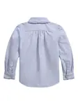 Рубашка с оборками POLO RALPH LAUREN KIDS, синий - фото 2