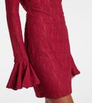 Мини-платье с открытой спиной и кружевом Rotate, Ruby Wine - фото 5