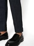 Emporio Armani укороченные брюки с узором зигзаг, синий - фото 5