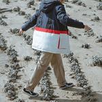 Мужской пуховик Vans, цвет Blue, white, red, color-blocking - фото 4