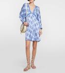 Платье мини Allegra асимметричного кроя POUPETTE ST BARTH, синий - фото 2