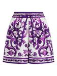 Dolce & Gabbana шорты с принтом Majolica, белый - фото