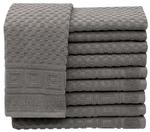 Гостевые полотенца набор  Zollner, антрацитовый - фото