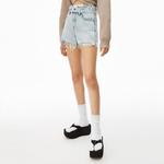 Джинсовые шорты женские Alexander Wang, Pebble Texture Bleached - фото 6