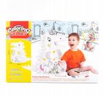 Картонная книжка-раскраска динозавров для рисования Midex - фото