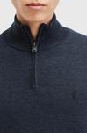 Свитер с шерстью KILBURN ZIP FUNNEL Allsaints, темно-синий - фото 3