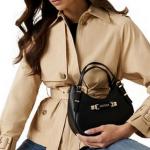 GUESS женская сумка Lefia Small Satchel, Black - фото 2