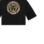 Кроп-топ с короткими рукавами VERSACE, черный - фото 9