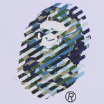 Футболка BAPE ABC Camo Illusion Ape Head Relaxed Fit Tee, White - фото 3