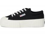 Кроссовки Superga 2631 Stripe Platform, цвет Black/White Avorio - фото 4