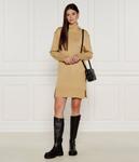 Шерстяное платье с феррингатой Boss Orange, бежевый - фото 2